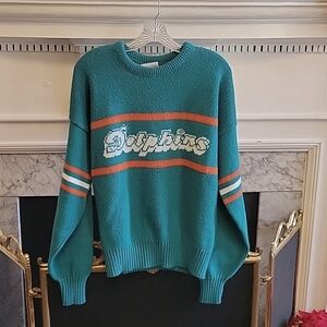Vtg 80's Miami Dolphins Sweater
